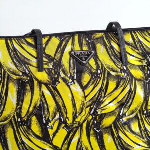 (SOLD) genuine unused / like-new Prada banana-print nylon tote