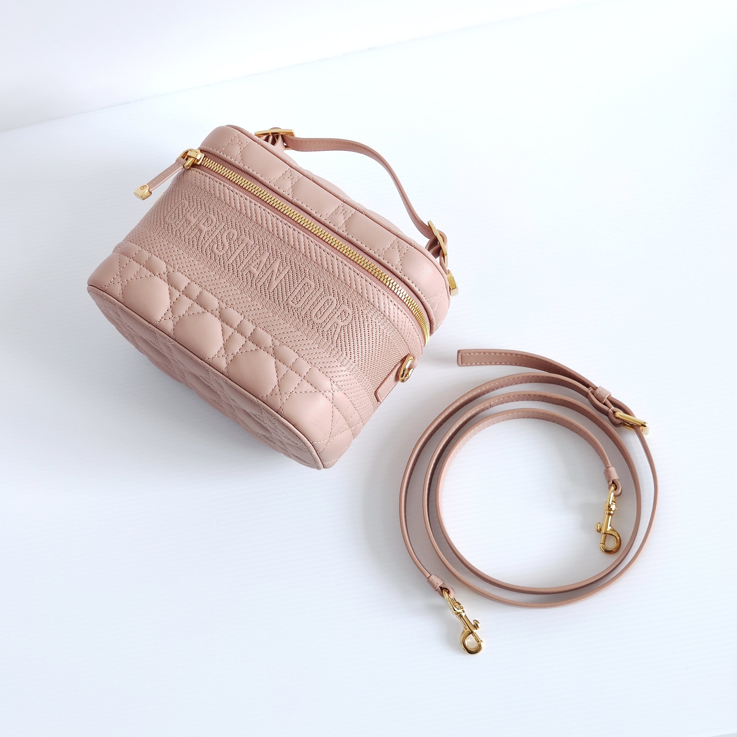 Dior, Bags, Bnwt Dior Travel Vanity Lambskin Small Leather Crossbody Bag