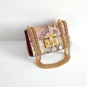 genuine (like-new) Gucci python small padlock bag