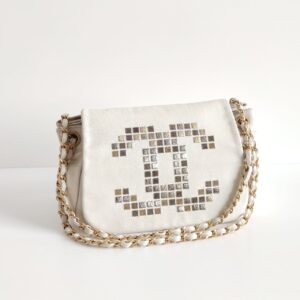 (SOLD) genuine pre-owned Chanel mosaic CC accordion flap