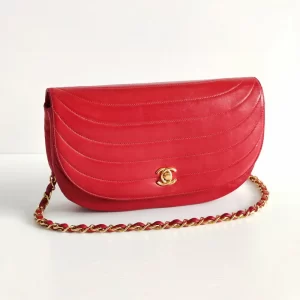 (SOLD) genuine pre-owned Chanel vintage half-moon bag