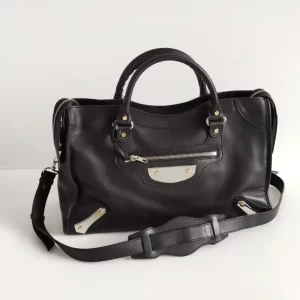 (SOLD) genuine pre-owned Balenciaga metal plate medium city bag