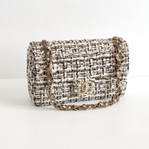 (SOLD) genuine pre-owned Chanel westminster tweed medium flap