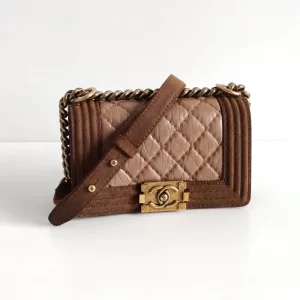 (SOLD) genuine pre-owned Chanel “Paris-Edinburgh” small boy bag