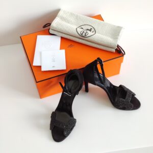 Hermes premiere 105 heel sandals (genuine pre-owned) (sold)