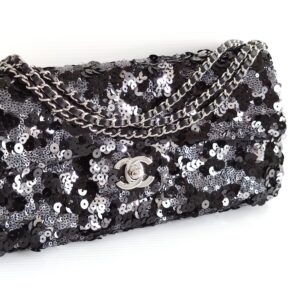 (SOLD) genuine pre-owned Chanel east-west sequin flap