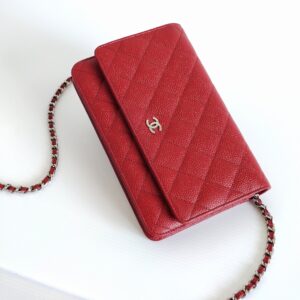 (SOLD) genuine pre-owned Chanel classic wallet on chain (WOC)