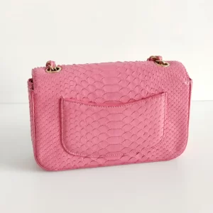 (SOLD) genuine pre-owned Chanel python mini classic flap