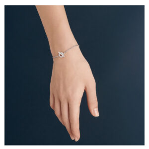 (SOLD) genuine (like-new) Hermès finesse white gold diamond bracelet