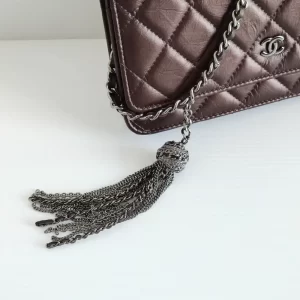 (SOLD) genuine (like-new) Chanel tassel wallet on chain (WOC)