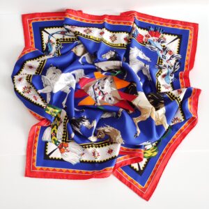 (SOLD) genuine (unused) Hermès “Les Chevaux Qatari” 90cm scarf