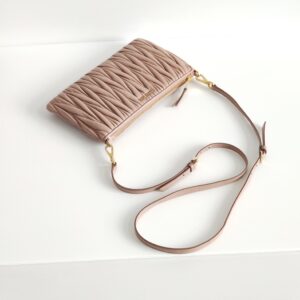 (SOLD) genuine (like-new) Miu Miu matelassé nappa leather crossbody clutch