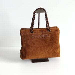 (SOLD) genuine pre-owned Chanel 1990s vintage suede leather bag