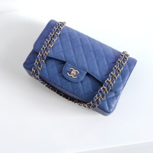 (SOLD) genuine (like-new) Chanel 19S iridescent caviar jumbo classic flap