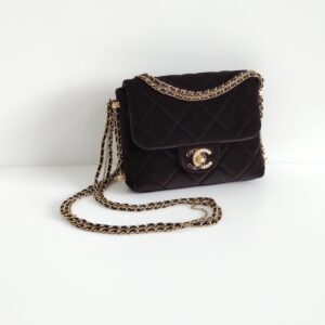 (SOLD) genuine (new) Chanel velvet mini flap bag