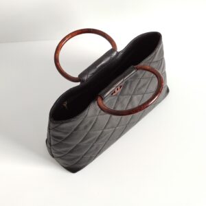 (SOLD) genuine pre-owned Chanel 2000s vintage wood hoop handles tote