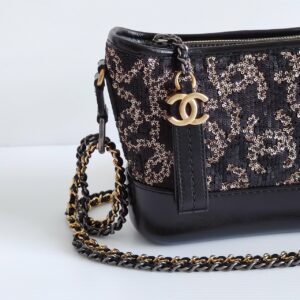 (SOLD) genuine (like-new) Chanel small sequins gabrielle hobo