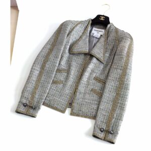 (SOLD) genuine pre-owned Chanel diamanté tweed jacket