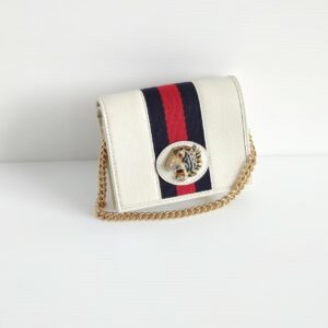 (SOLD) genuine (unused) Gucci rajah tiger card case with chain