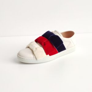 genuine (NEW) Gucci velvet bows ace sneakers (36.5)