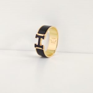 genuine (like-new) Hermès clic clac H bracelet – black GHW
