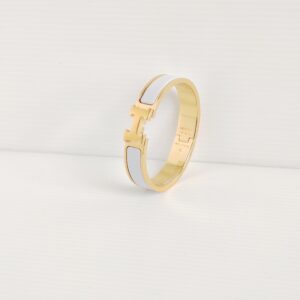 (SOLD) genuine (NEW) Hermès clic H bracelet – white (size PM)