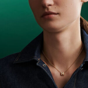 (SOLD) genuine (NEW) Hermès mini pop H pendant and earrings set
