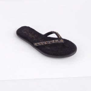 (SOLD) genuine (NEW) Chanel terry chain thong sandals (36)