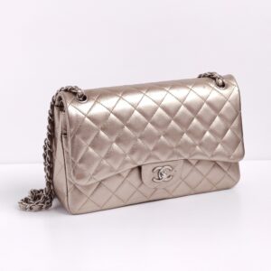 (SOLD) genuine pre-owned Chanel rose gold jumbo classic flap