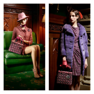 (SOLD) genuine (almost-new) Dior fuchsia tweed medium Lady Dior