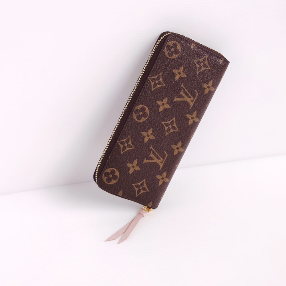 Louis Vuitton Wallet Clemence Monogram Rose Ballerine in Canvas with  Gold-tone - GB