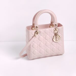 genuine pre-owned Dior medium Lady Dior – light pink