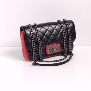 (SOLD) genuine pre-owned Chanel tricolour CC plate medium flap