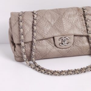 (SOLD) genuine pre-owned Chanel python leather ultimate stitch flap