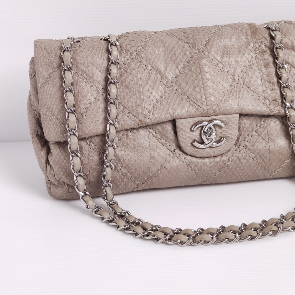 SOLD) genuine pre-owned Chanel python leather ultimate stitch flap – Deluxe  Life Collection