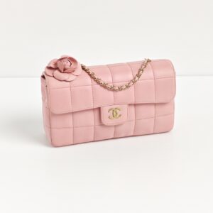 (SOLD) genuine pre-owned Chanel pink camellia mini flap