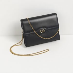 (SOLD) genuine pre-owned Dior vintage clutch with chain
