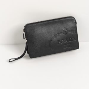 genuine (almost-new) Prada saffiano leather clutch