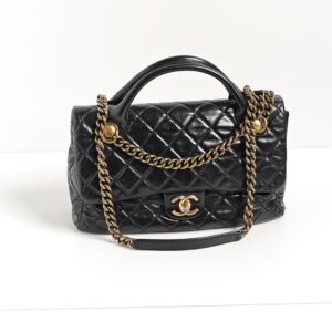 (SOLD) genuine pre-owned Chanel “Paris-Edinburgh” castle rock bag