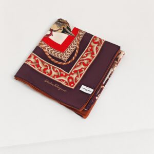 genuine (unworn) Ferragamo ‘Elizabeth’ double side scarf – brown