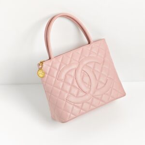 (SOLD) genuine (almost-new) Chanel pink caviar medallion bag