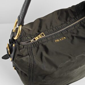 (SOLD) genuine pre-owned Prada nylon jacquard hobo bag