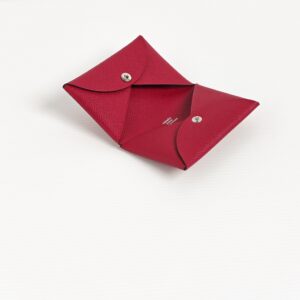 (SOLD) genuine (NEW) Hermès calvi card holder – rubis