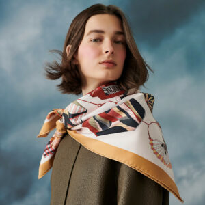 (SOLD) genuine (NEW) Hermès scarf 90 “Lanternes, Ballons et Cocardes”
