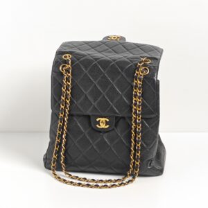 genuine pre-owned Chanel vintage double sided vertical flap