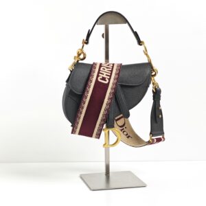 genuine (like-new) Dior mini saddle bag with embroidery strap
