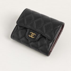 genuine (NEW) Chanel classic small flap wallet – black GHW