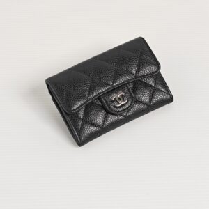 genuine (NEW) Chanel classic flap card holder – black SHW