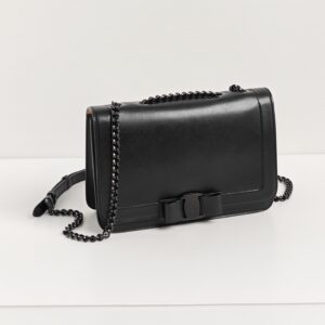 genuine (like-new) Ferragamo “so black” vara bow bag
