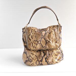 genuine pre-owned Anya Hindmarch python maxi zip satchel